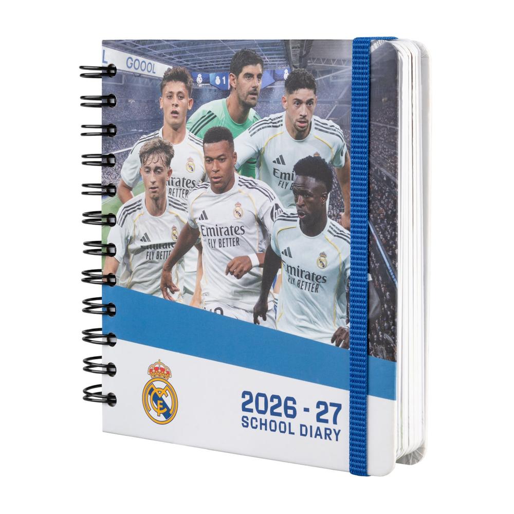 Grupo Erik - Real Madrid 2026/2027 Day Per Page M 11 Months Academic School Diary - Multicolours